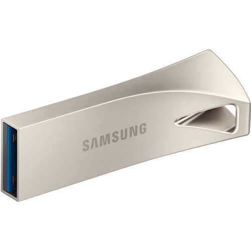 Samsung USB 3.1 Flash Drive BAR Plus 256GB Champagne Silver - 256 GB - USB 3.1 - Champagne Silver - 5 Year Warranty