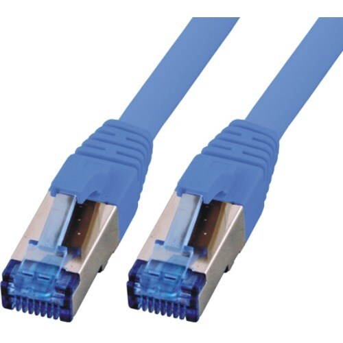 M-CAB 1 m Kategorie 6a Netzwerkkabel für Netzwerkgerät - Zweiter Anschluss: 1 x RJ-45 Network - Male - Abschirmung - Blau