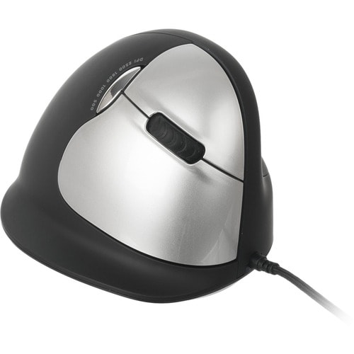 R-Go HE Break ergonomic mouse, vertical mouse with break software, prevents RSI, medium (hand length 165-185mm), right han