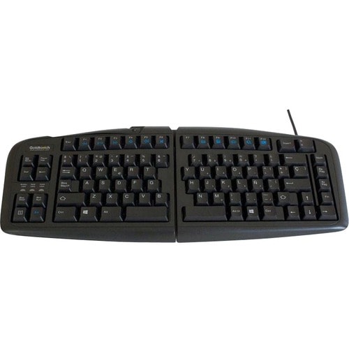 Goldtouch Keyboard - Cable Connectivity - USB Interface - Spanish - Windows, Linux, Unix, PC - Mechanical Keyswitch - Blac