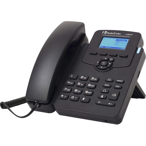 AudioCodes 405HD IP Phone - Corded - Corded - Black - 2 x Total Line - VoIP - 2 x Network (RJ-45) - PoE Ports