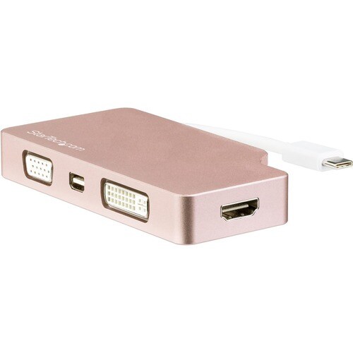 StarTech.com USB C Multiport Video Adapter 4K/1080p - USB Type C to HDMI, VGA, DVI or Mini DisplayPort Monitor Adapter - R