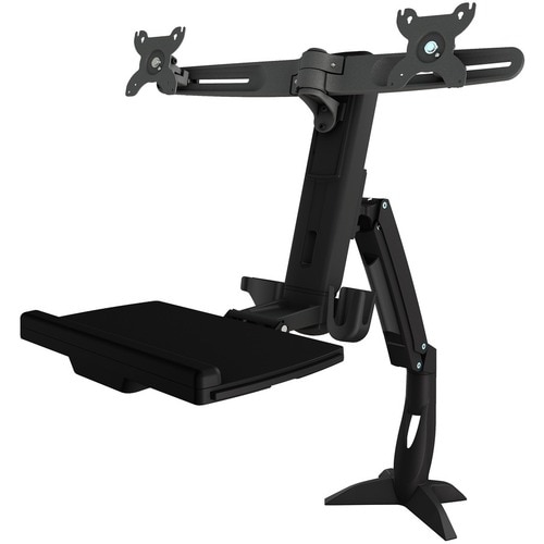 Amer Mounts Clamp Mount for Flat Panel Display, Keyboard, Scanner, Mouse - 2 Display(s) Supported - 24" Screen Support - 1