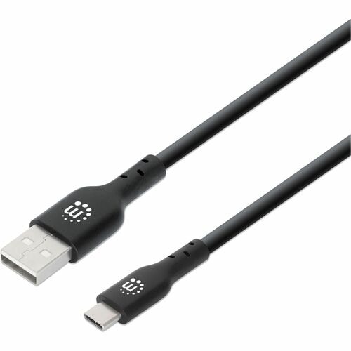 USB-C to USB-A Cable, 3m, Male to Male, 480 Mbps (USB 2.0), Hi-Speed USB, Black, Lifetime Warranty, Polybag - Cable for De
