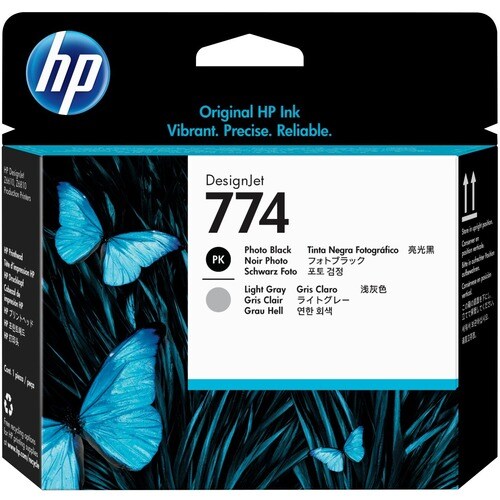 HP 774 Original Jato de tinta Cabeça de impressão - Foto Preta, Cinza claro Pack