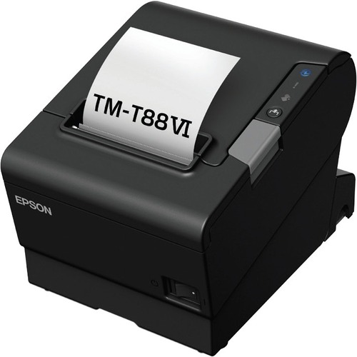 Epson TM-T88VI-iHUB Desktop Direct Thermal Printer - Monochrome - Receipt Print - USB - Serial - 350 mm/s Mono - 180 dpi -