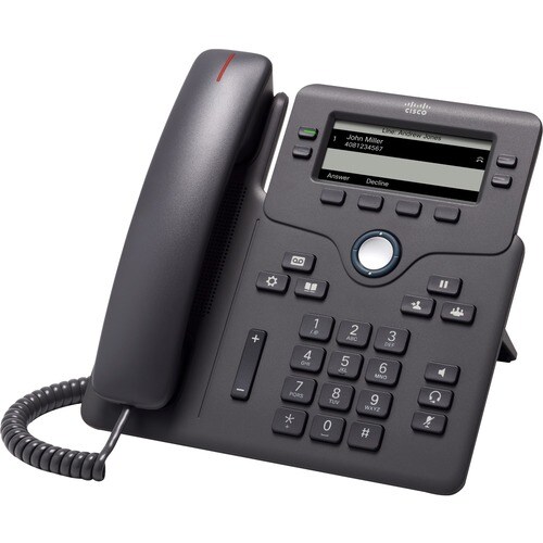 Cisco 6851 Telefone IP - Carvão - 4 x Total Line - VoIP - 2 x Rede (RJ-45) - PoE Ports