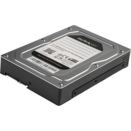 StarTech.com 25SATSAS35HD. Grösse: 8,89 cm (3.5"), Typ: Carrier Panel, Produktfarbe: Schwarz, Silber. Breite: 101 mm, Tief