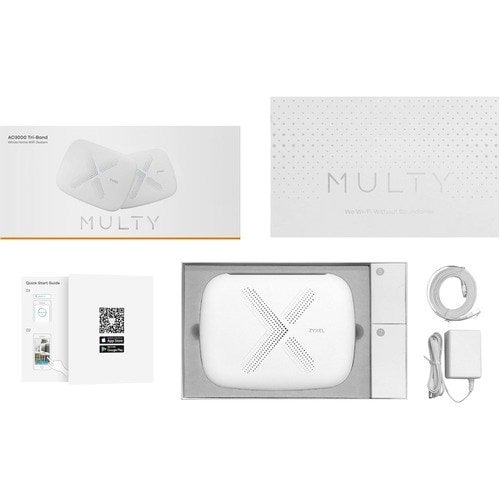 ZYXEL Multy X WSQ50 Wi-Fi 5 IEEE 802.11ac Ethernet Wireless Router - 2.40 GHz ISM Band - 5 GHz UNII Band(9 x Internal) - 3