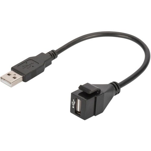 DIGITUS Professional 16 cm USB Datentransferkabel für Patchfeld, Frontplatte - 1 - Erster Anschluss: Anschluss 1: USB A, S