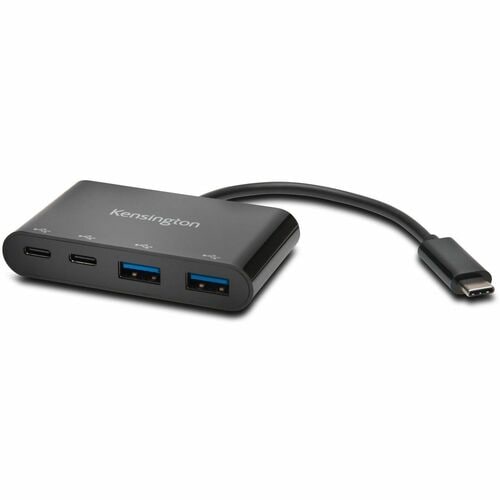 Kensington CH1000 USB Hub - USB Type C - External - Black - 4 Total USB Port(s) - 4 USB 3.1 Port(s)