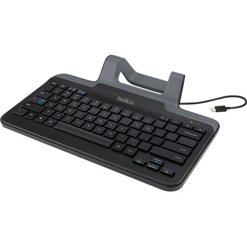 Belkin Wired Tablet Keyboard with Stand with USB-C™ Connector - Cable Connectivity - USB Type C Interface Volume Control, 