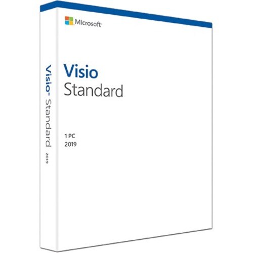 Microsoft Visio 2019 Standard for Windows 10 - Box Pack - 1 PC - Medialess - Designing - English - PC - Windows Supported