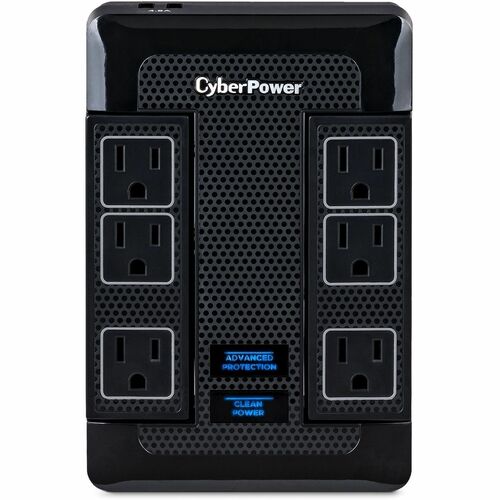 CyberPower HT600WSU2A Premier Home Theater 6 - Outlet Surge with 1680 J - Clamping Voltage 500V, NEMA 5-15P, Wall Tap, 15 