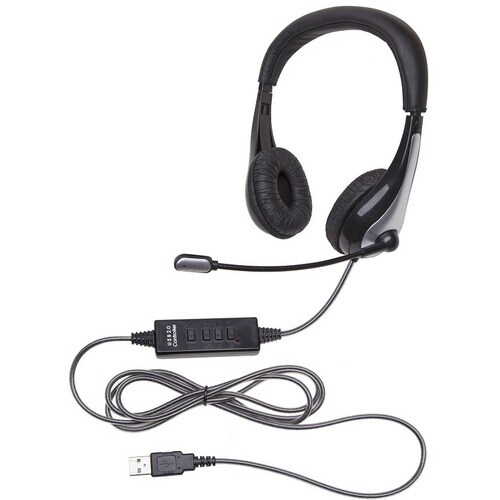 Califone 1025MUSB NeoTech USB Headset, Mic with CaliTuff Braided Cord - Stereo - USB - Wired - 25 Ohm - 20 Hz to 20 kHz - 