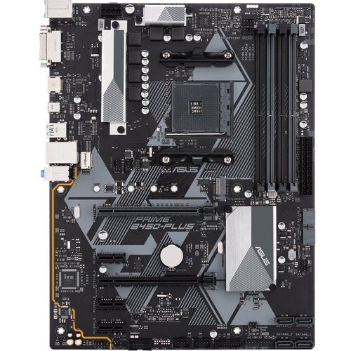 Asus Prime B450-PLUS Desktop Motherboard - AMD B450 Chipset - Socket AM4 - ATX - 64 GB DDR4 SDRAM Maximum RAM - UDIMM, DIM