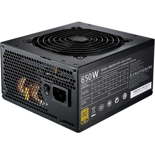 Cooler Master MWE Gold 650 Full Modular - Internal - 120 V AC, 230 V AC Input - 650 W / 3.3 V DC, 5 V DC, 12 V DC, 12 V DC