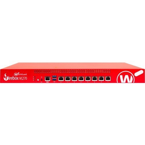 WatchGuard Firebox M270 Network Security/Firewall Appliance - 8 Port - 1000Base-T - Gigabit Ethernet - AES (256-bit), AES 