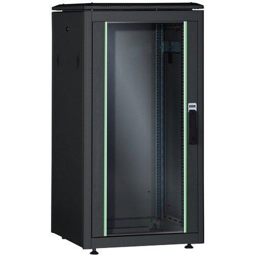 DIGITUS Professional Unique 26U Bodenstehend Rackschrank für LAN-Schalter, Patchfeld - 482,60 mm Rack-Breite - Schwarz - M