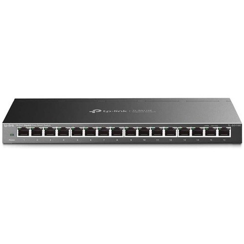 TP-Link TL-SG116E - 16-Port Gigabit Easy Smart Switch - Plug & Play - Desktop/Wall-Mount - Sturdy Metal w/ Shielded Ports 