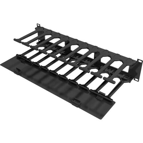 VERTIV Kabelführung - Schwarz - 1 Pack Paket - Kabelmanagement-Panel - 2U Rack Height x 19" Panel Width - Metall