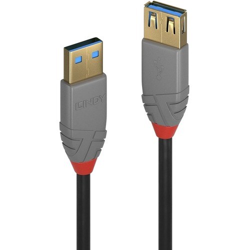 LINDY Anthra Line 1 m USB Datentransferkabel - Zweiter Anschluss: 1 x USB 3.0 Type A - Female - 5 Gbit/s - Verlängerungska
