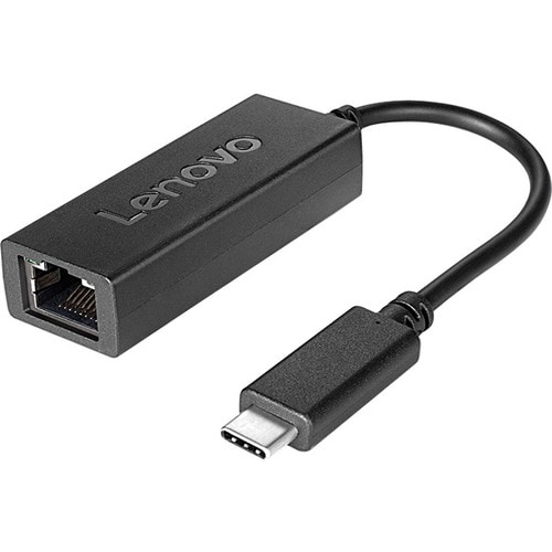 Lenovo RJ-45/USB Netzwerkkabel für Notebook - Zweiter Anschluss: 1 x USB Type C - Male - 100 Mbit/s - Schwarz