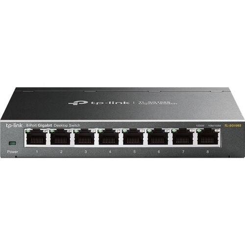 TP-Link TL-SG108S 8 Ports Ethernet Switch - 2 Layer Supported - Twisted Pair - Desktop, Wall Mountable