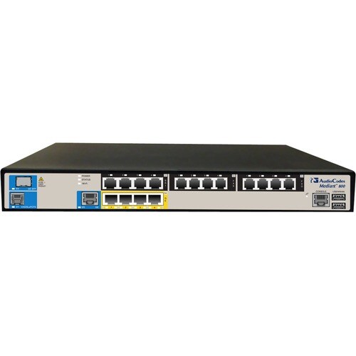 AudioCodes Mediant 800B VoIP Gateway - 4 x RJ-45 - Gigabit Ethernet - SHDSL - E-carrier, T-carrier - 1U High - Rack-mounta