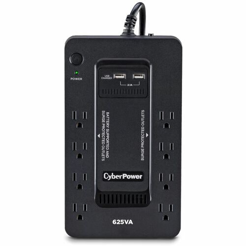 CyberPower ST625U Standby UPS Systems - 625VA/360W, 120 VAC, NEMA 5-15P, Compact, 8 Outlets, PowerPanel® Personal, $100000