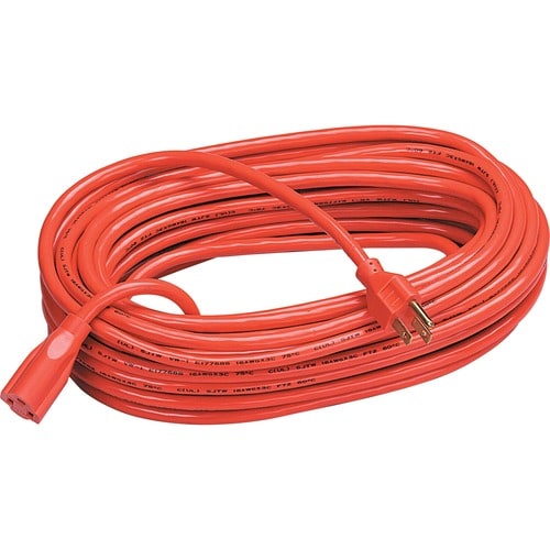 Heavy Duty Indoor/Outdoor 100' Extension Cord - 125 V AC / 13 A - Orange - 100 ft Cord Length - 1