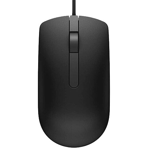 Dell MS116 Mouse - USB - Optical - 2 Button(s) - Black - Cable - 1000 dpi - Scroll Wheel