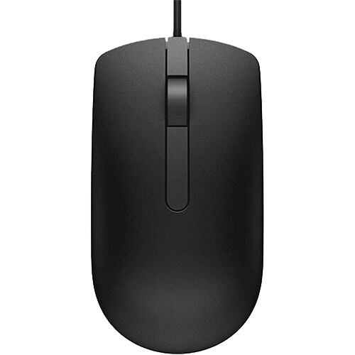 Dell MS116 Mouse - USB - Optical - 2 Button(s) - Black - Cable - 1000 dpi - Scroll Wheel