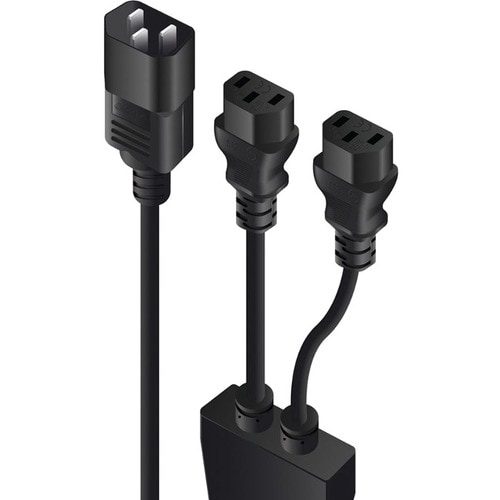 ALOGIC 0.3M Y SPLITTER POWER CABLE IEC C14 (M) 2 IEC C13 (F)