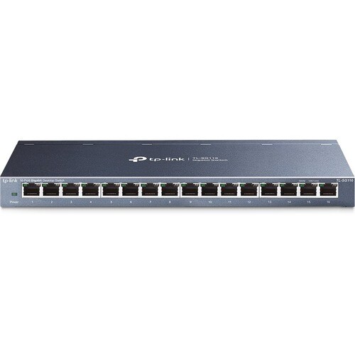 TP-Link TL-SG116 16 Ports Ethernet Switch - Gigabit Ethernet - 10/100/1000Base-T - 2 Layer Supported - 10 W Power Consumpt