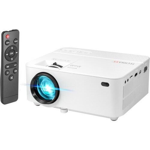 Technaxx Beamer TX-113 LCD-Projektor - 16:9 - Weiß - 800 x 480 Piel - 2,000:1 Kontrastverhältnis - 1800 lm Helligkeit - Vo