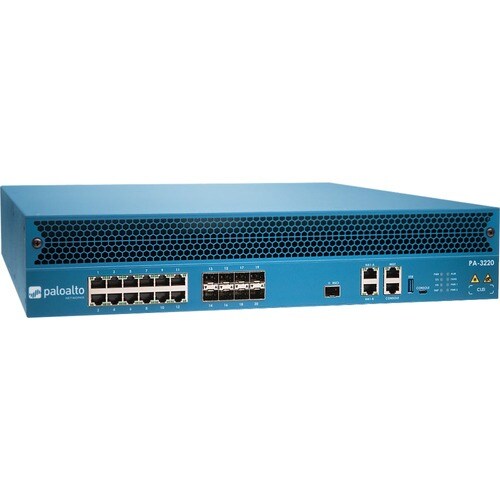 Palo Alto PA-3220 Network Security/Firewall Appliance - 12 Port - 10/100/1000Base-T, 1000Base-X, 10GBase-X - 10 Gigabit Et