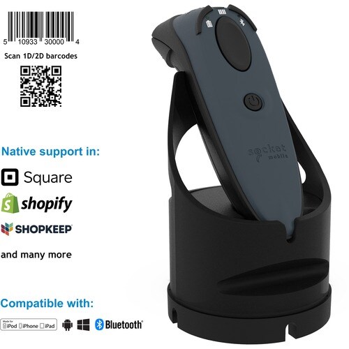 Socket Mobile DuraScan D740 Handheld Barcode Scanner - Wireless Connectivity - Grey - 495 mm Scan Distance - 1D, 2D - Imag