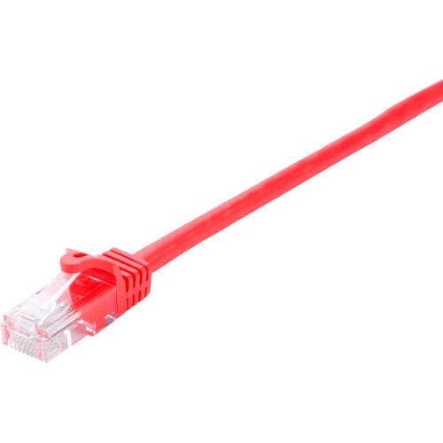 V7 V7CAT6UTP-01M-RED-1E 1.01 m Category 6 Network Cable - Cable for Modem, Patch Panel, Network Card - First End: 1 x RJ-4
