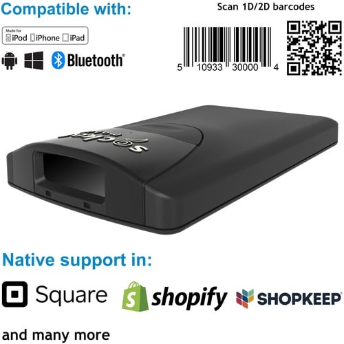 Handheld Scanner de code à barre Socket Mobile SocketScan S840 - Noir - Sans fil Connectivité - 495 mm Distance de lecture