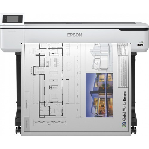 Epson SureColor SC-T5100 Inkjet Large Format Printer - 609.60 mm (24") Print Width - Colour - 2400 x 1200 dpi - 1 GB - USB