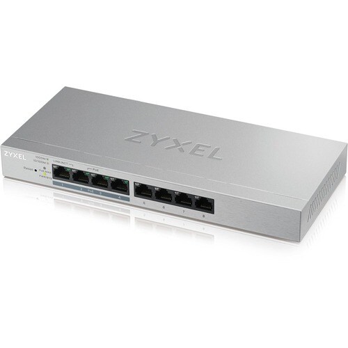 ZYXEL GS1200 GS1200-8HP v2 8 Ports Manageable Ethernet Switch - Gigabit Ethernet - 2 Layer Supported - Twisted Pair - Desk