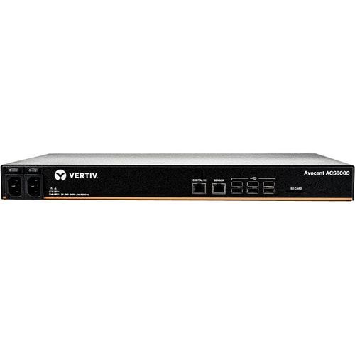 Vertiv AVOCENT ACS ACS8048DAC-404 Device Server - 1 GB - DDR3 SDRAM - Verdrilltes, Glasfaserleitung - 2 x Netzwerk (RJ-45)