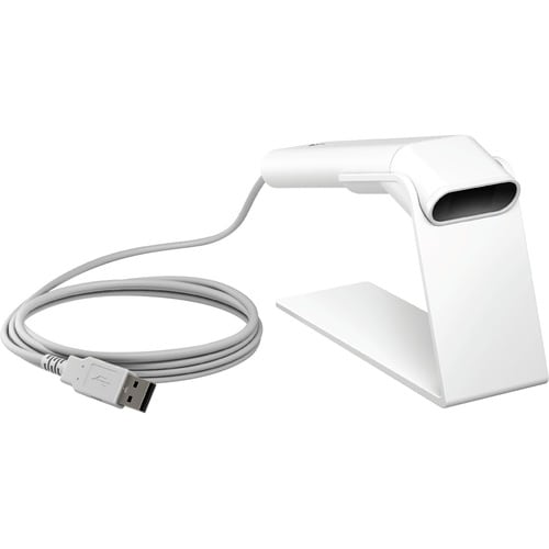 HP ElitePOS Handheld Barcode Scanner - Cable Connectivity - Ceramic White - 1D, 2D - Imager - USB