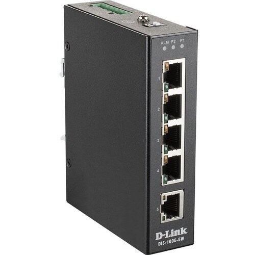 D-Link DIS-100E DIS-100E-5W 5 Ports Ethernet Switch - Fast Ethernet - 10/100Base-TX - 2 Layer Supported - Twisted Pair - W