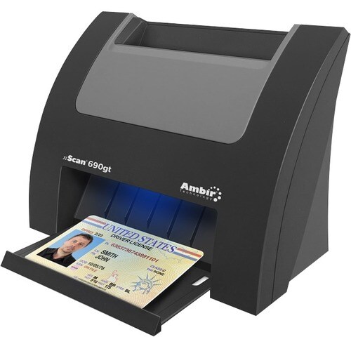 Ambir nScan 690gt - Duplex ID Card Scanner - 48-bit Color - 8-bit Grayscale - Duplex Scanning - USB HIGH SPEED DUPLEX CARD