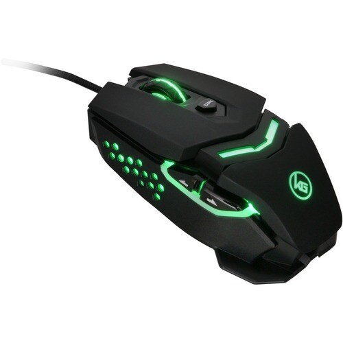 Kaliber Gaming 12,000DPI Gaming Mouse - PixArt PMW3360 - Cable - Black, Matte Black - 1 Pack - USB 2.0 - 12000 dpi - 8 But