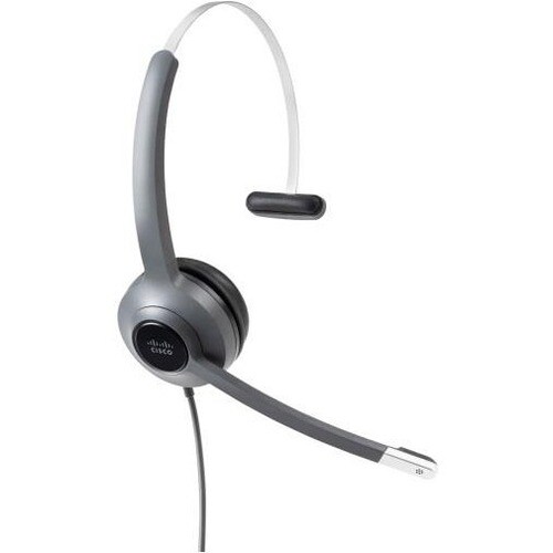 Cisco 521 Wired Over-the-head Mono Headset - Black - Monaural - Supra-aural - Uni-directional, Electret, Condenser Microph