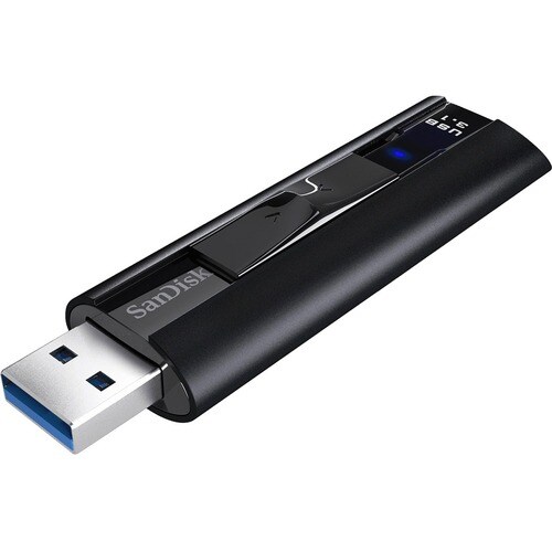 SanDisk Extreme PRO 256 GB USB 3.1 Flash Drive - Black - 128-bit AES