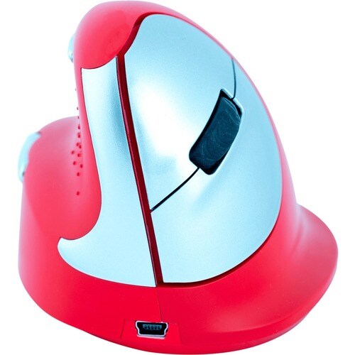 R-Go HE Sport Mouse - Bluetooth - 5 Button(s) - Red - 1 Pack - Wireless - 2400 dpi - Scroll Wheel - Medium Hand/Palm Size 